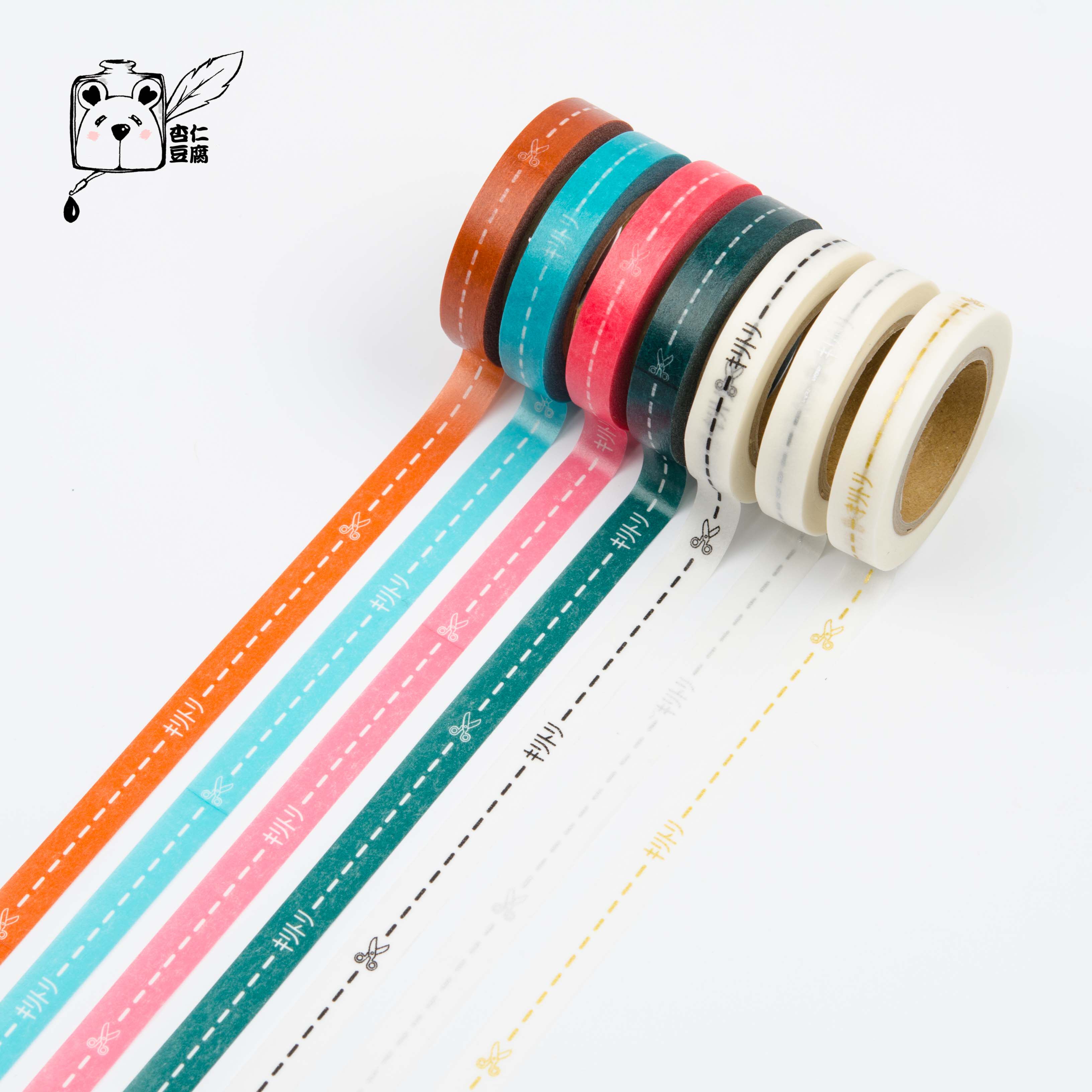 Japan mt and paper stationery icconico hand account material cutting line adhesive tape dotted parchment paper adhesive tape