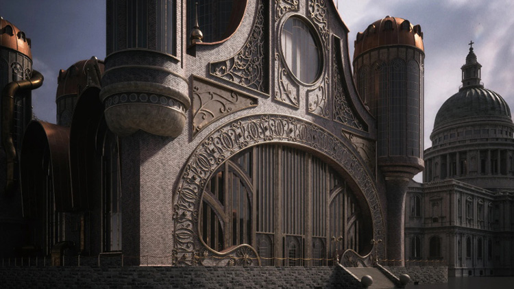 图片[5]-K031蒸汽朋克皇室贵族颓废城市史诗宏伟建筑包 格式c4d/blender/fbx/obj-cg男孩