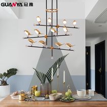 Crown Elegant Chandelier Nordic Modern Designer Chandelier Restaurant Bedroom Villa Creative Joy Magpie Branch Home F160
