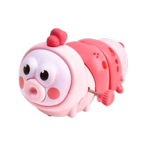 Childrens caterpillar wind-up toy baby can run simulates a family of four small animal babies winding chain machinery