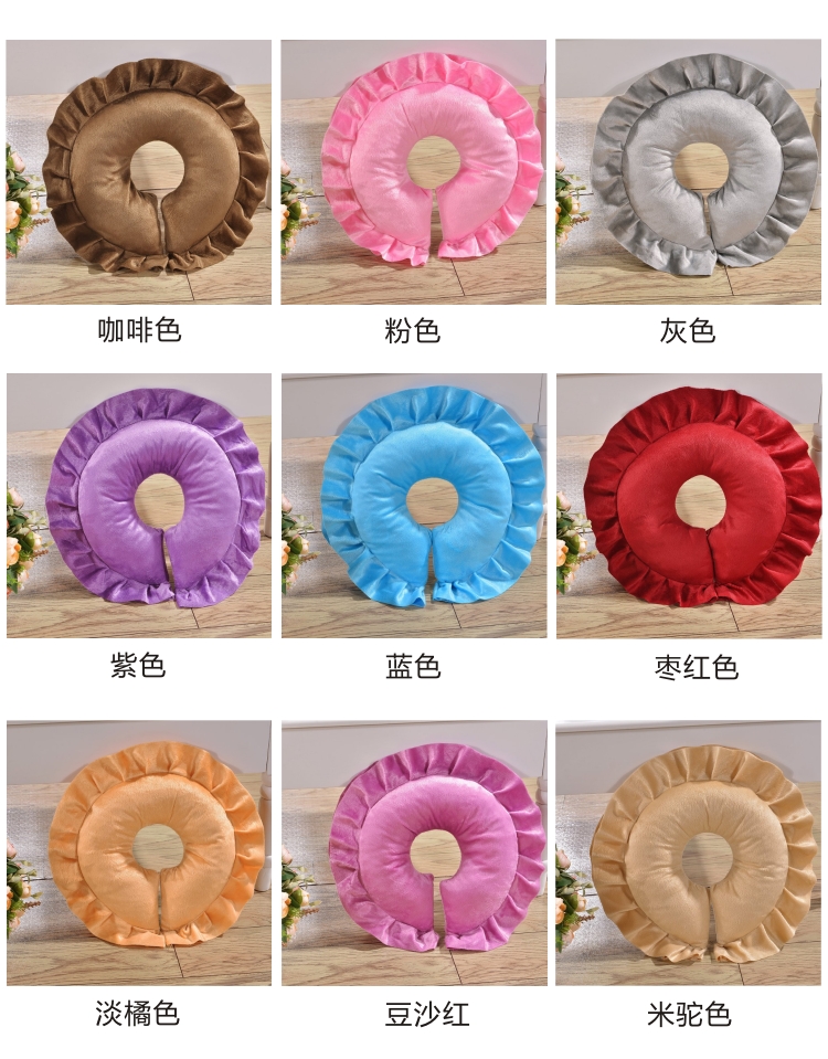 Thẩm mỹ viện rửa gối u loại gối nằm úp mặt lỗ đệm massage cổ gối tròn giường gối vẻ đẹp đặc biệt - Gối gối cổ