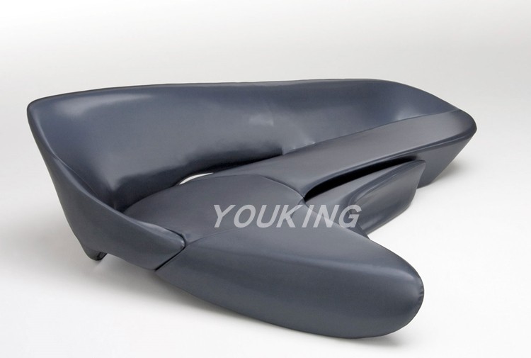 Nội thất Bắc Âu sofa khách sạn thời trang cá tính hình câu lạc bộ sáng tạo góc cong thép kính - Đồ nội thất thiết kế ghế cafe