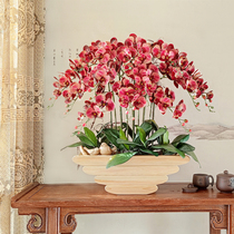 Hejia feel Phalaenopsis artificial flowers silk flowers fake flowers green plants dried flowers decorative ornaments hotel high-end photocatalyst flowers