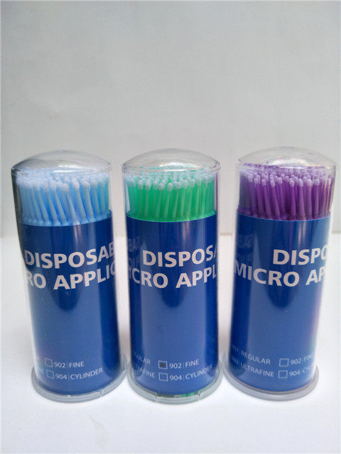 Dental oral material coated cotton bar TPC brush does not remove the wool disposable adhesive hole lined closed applying