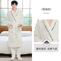 Белый комплект, банный халат, штаны