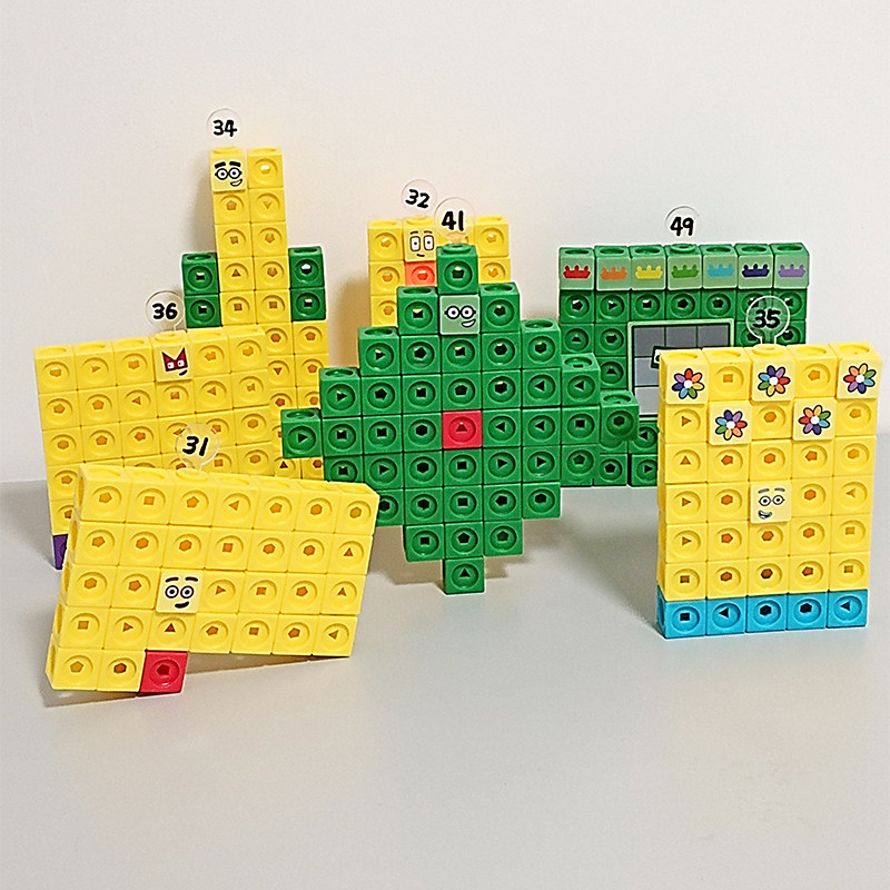 Волшебный куб Numberblocks30-100 Целых дополнений к набору цифровых строительных блоков-головоломок, Кубических учебных пособий