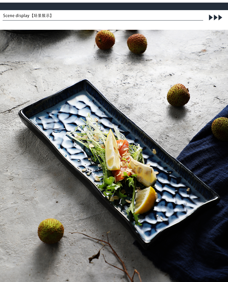 Up for ceramic disc cake plate western food steak plate tray was rectangular plate sushi plate sashimi dish dessert dish