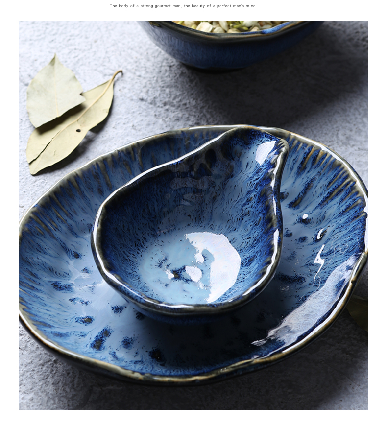 Boreal Europe style up snacks sauce dish dish dish dish ceramic plate seasoning sauce dip vinegar dish