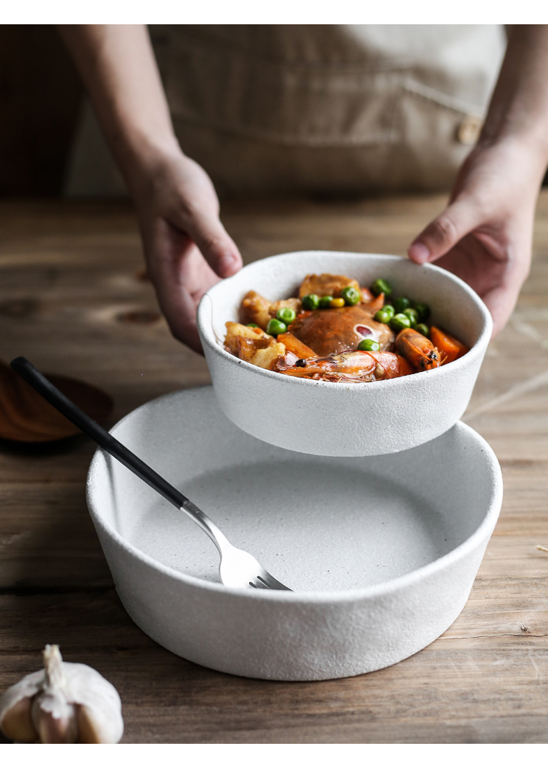 Creative ceramic bowl shaped bowl of soup bowl large fruit salad bowl bowl of western cuisine bowl bowl bowl of the vegetables