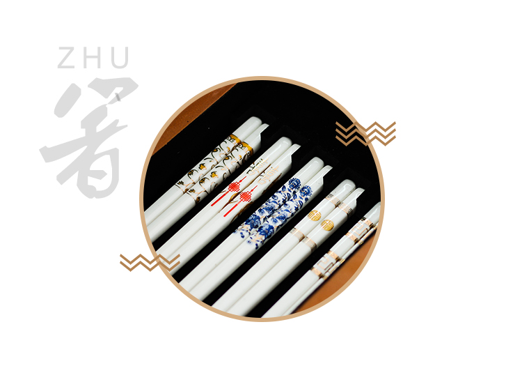 Up Phnom penh ivory chopsticks jingdezhen ceramic gifts sets gifts home iron chopstick mildewy resistant to high temperature