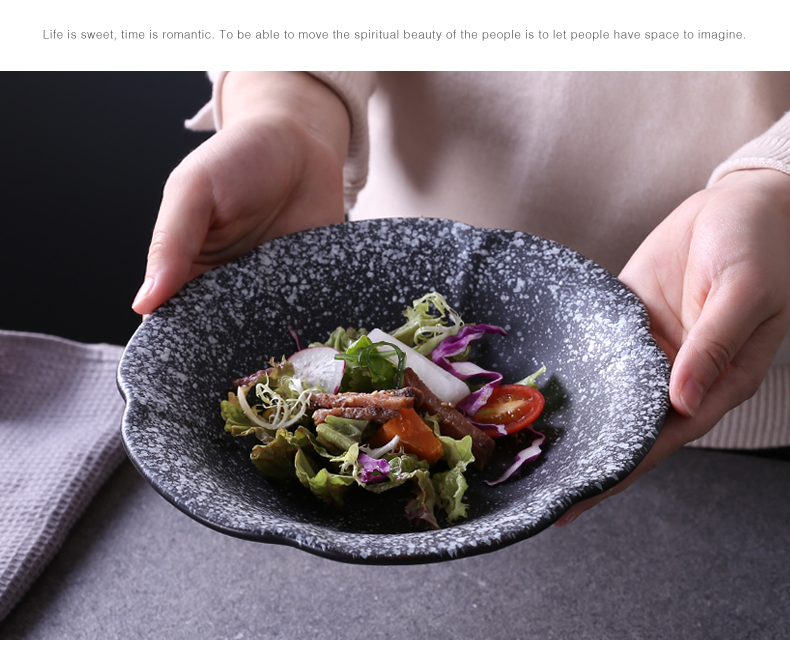 European restaurant tableware creative ceramic soup plate pattern plate of deep shallow dish salad bowl bowl dish dish home plate