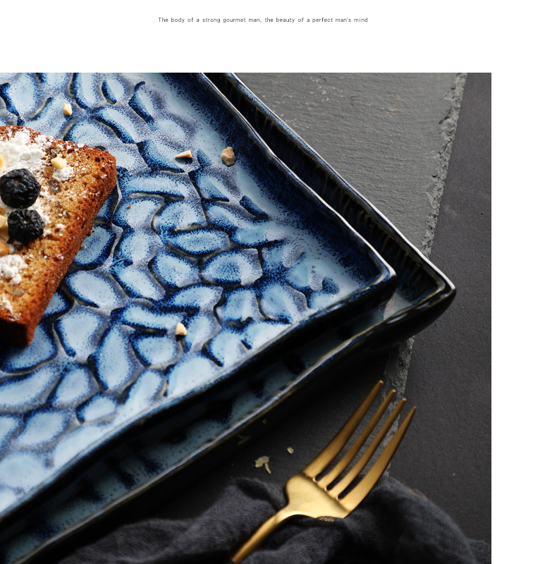 Up for ceramic disc cake plate western food steak plate tray was rectangular plate sushi plate sashimi dish dessert dish