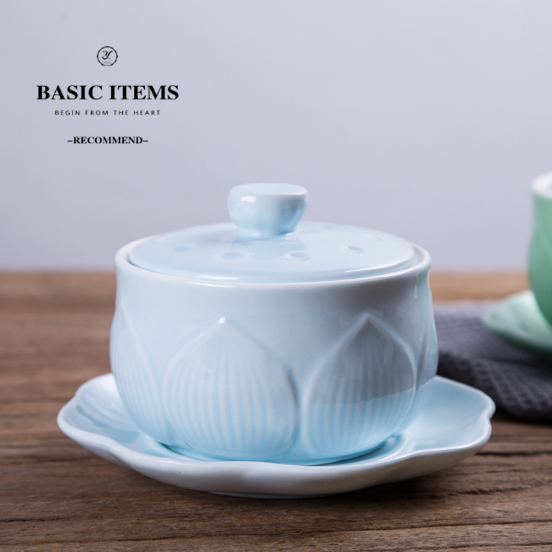 Ceramic bird 's nest stew with cover every small water in clay pot soup pot soup pot stew stew dessert celadon bowls of soup bowl tableware bag in the mail