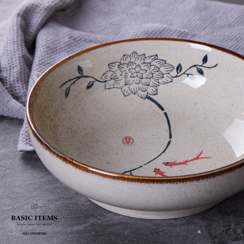 Large ceramic bowl boiled fish pickled fish bowl big rainbow such use Large small never dish soup basin big dish plate size