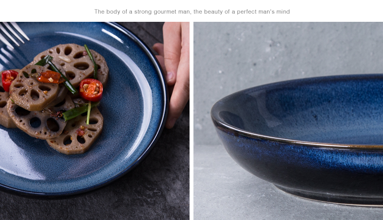 Creative up porcelain cover with pasta dishes FanPan SaPan western food restaurant with dish plate disc deep dish soup plate tray