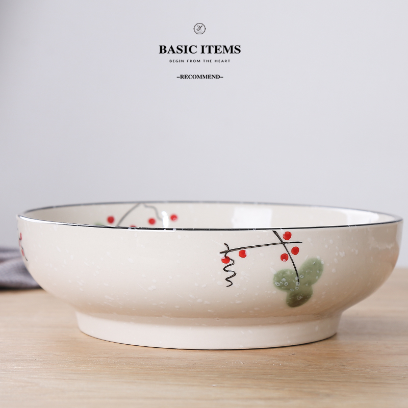 Japanese ceramics big bowl boiled fish pickled fish bowl size small never soup bowl dish size bowl of soup plate