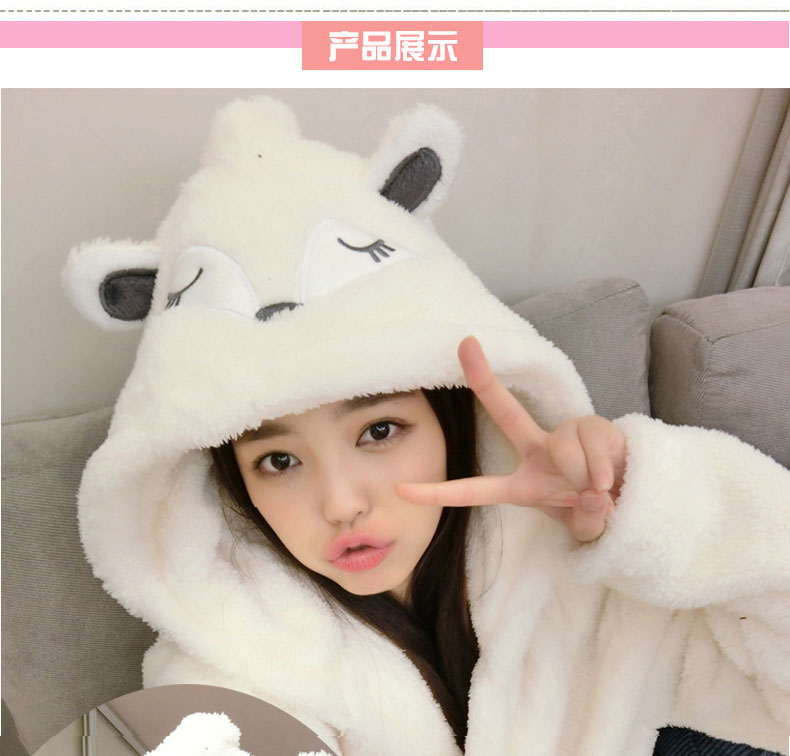 Áo choàng tắm nữ mùa đông dày flannel cặp đôi dễ thương áo ngủ kích thước lớn đồ ngủ hoạt hình yukata san hô lông cừu dịch vụ nhà Couple áo ngủ mùa hè 