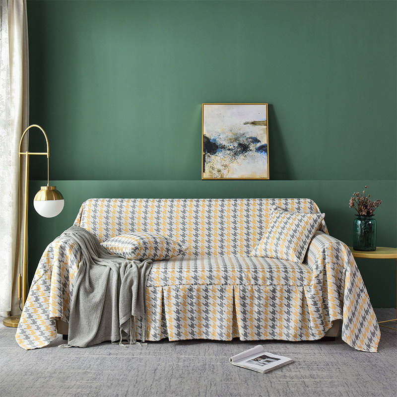 Nordic anti-cat grabbing sofa cover Bins wind full cover Light Lavish Sofa Cover Full Bag Sloth Universal Versatile type