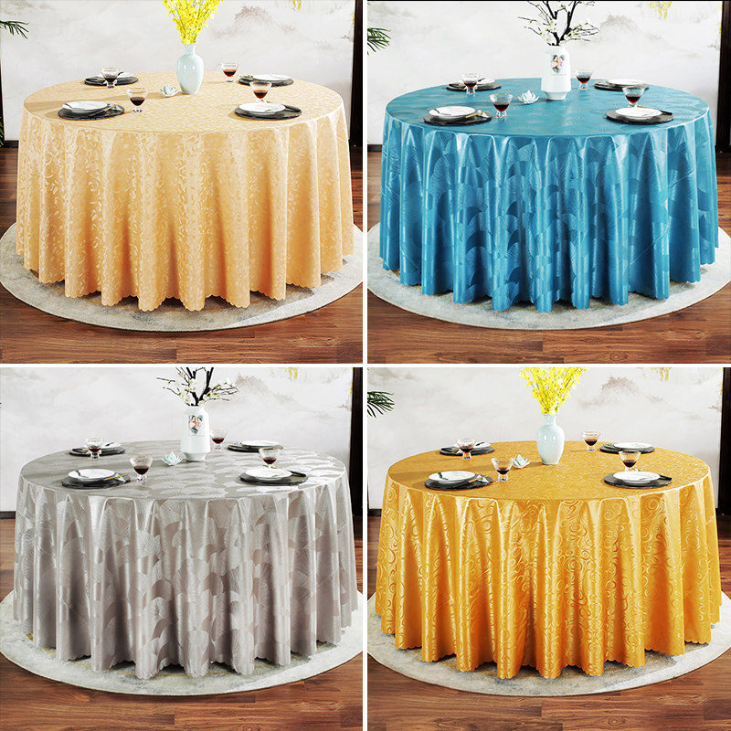 Table cloth waterproof and oil-proof and anti-scalding table large round table cloth hotel Restaurant round table cloth Home table cloth