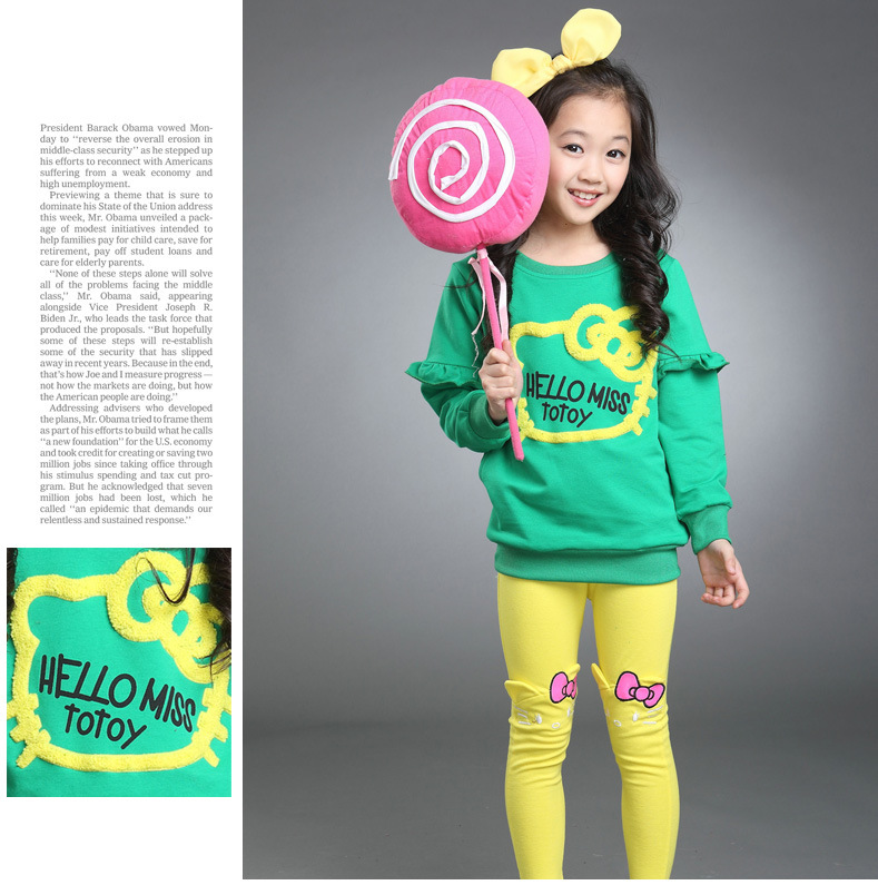 Bộ đồ mùa xuân cho bé gái 2018 Mới cho bé Áo dài tay hai mảnh Cotton bé gái giản dị Mùa thu cho bé shop đồ trẻ em