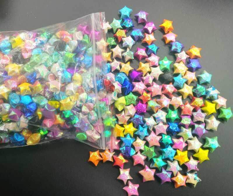 Little Star Origami Finished Luminous Pure Hand Folded Love Fold Lucky Star Wishing Star Five Corners