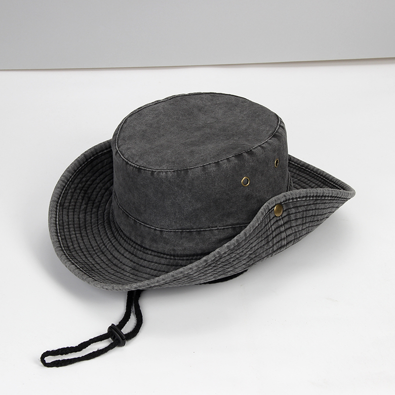Spring and Summer Outdoor Hiking Pure Cotton Washable Bucket Hat for Men and Women, Large Brim Foldable Sun Protection Canvas Fisherman Hat