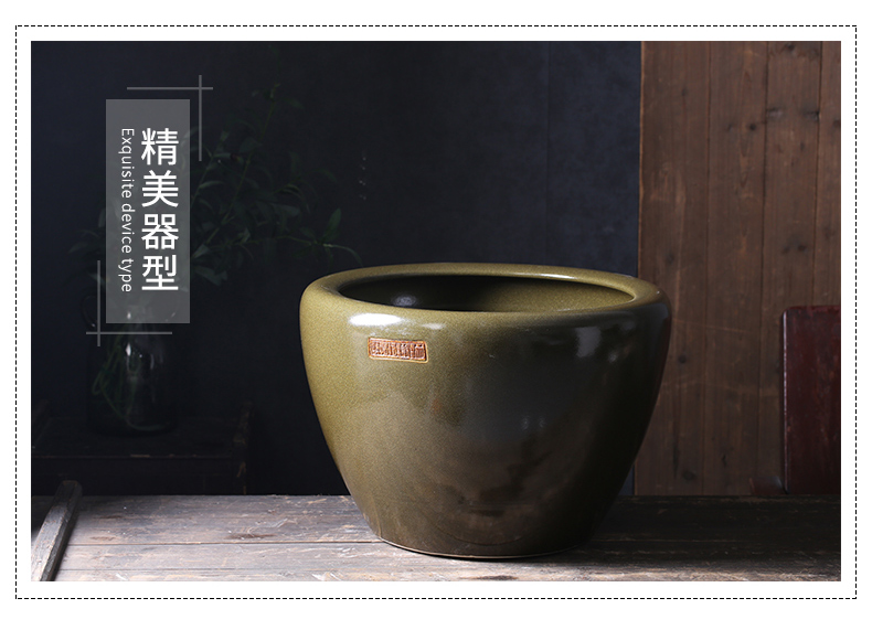 Jingdezhen ceramic tank household kitchen large cylinder barrel can of fish pickles pickled meat tank old courtyard