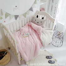 Cotton infant knitted cotton three-piece Baby Kindergarten multi-piece clothing fabric childrens bedding