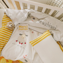 Class A cotton knitted cotton two-piece quilt cover pillowcase baby bedding newborn baby bedding