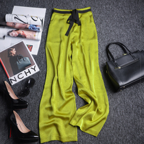 Grand luxe Bull Oil Fruits Green Pants hypophysaires Enfants Summer Style Straight Cylinder Pantalon Broadlegged Pants Womens Slim Fit Women Casual Pants