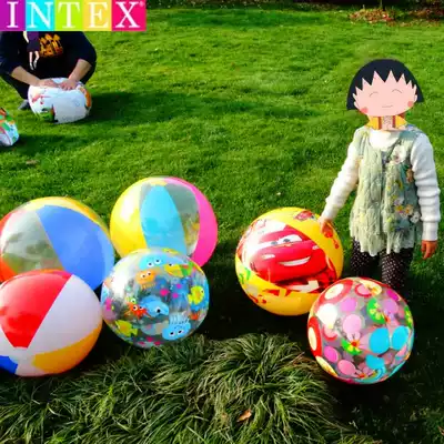 Beach ball inflatable toy volleyball children cartoon transparent water beach ball large swimming early education inflatable ball