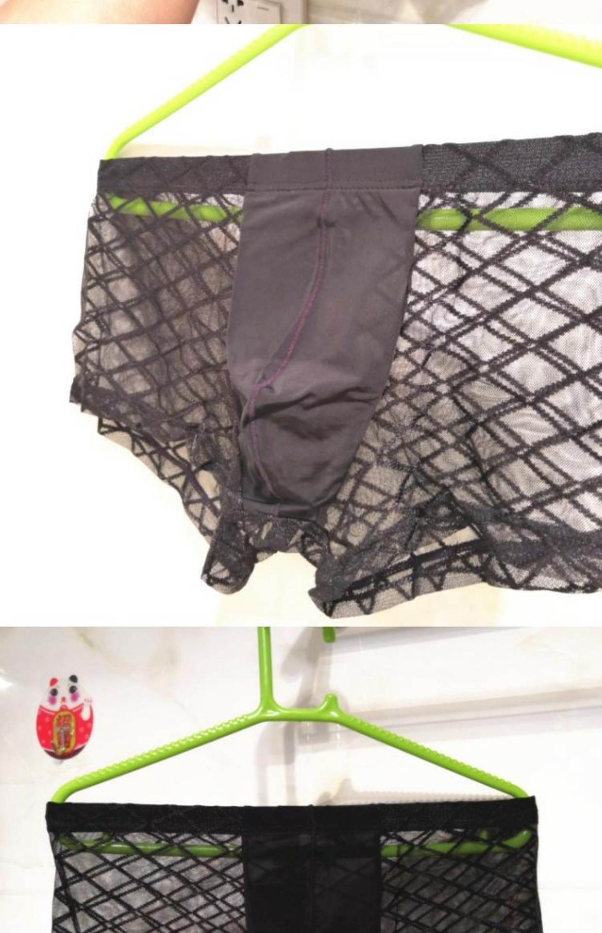 Đồ lót nam lưới trong suốt đầy đủ đồ lót ren gợi cảm sương siêu mỏng rỗng cám dỗ thoáng khí boyshort nhỏ nam quần lót nam