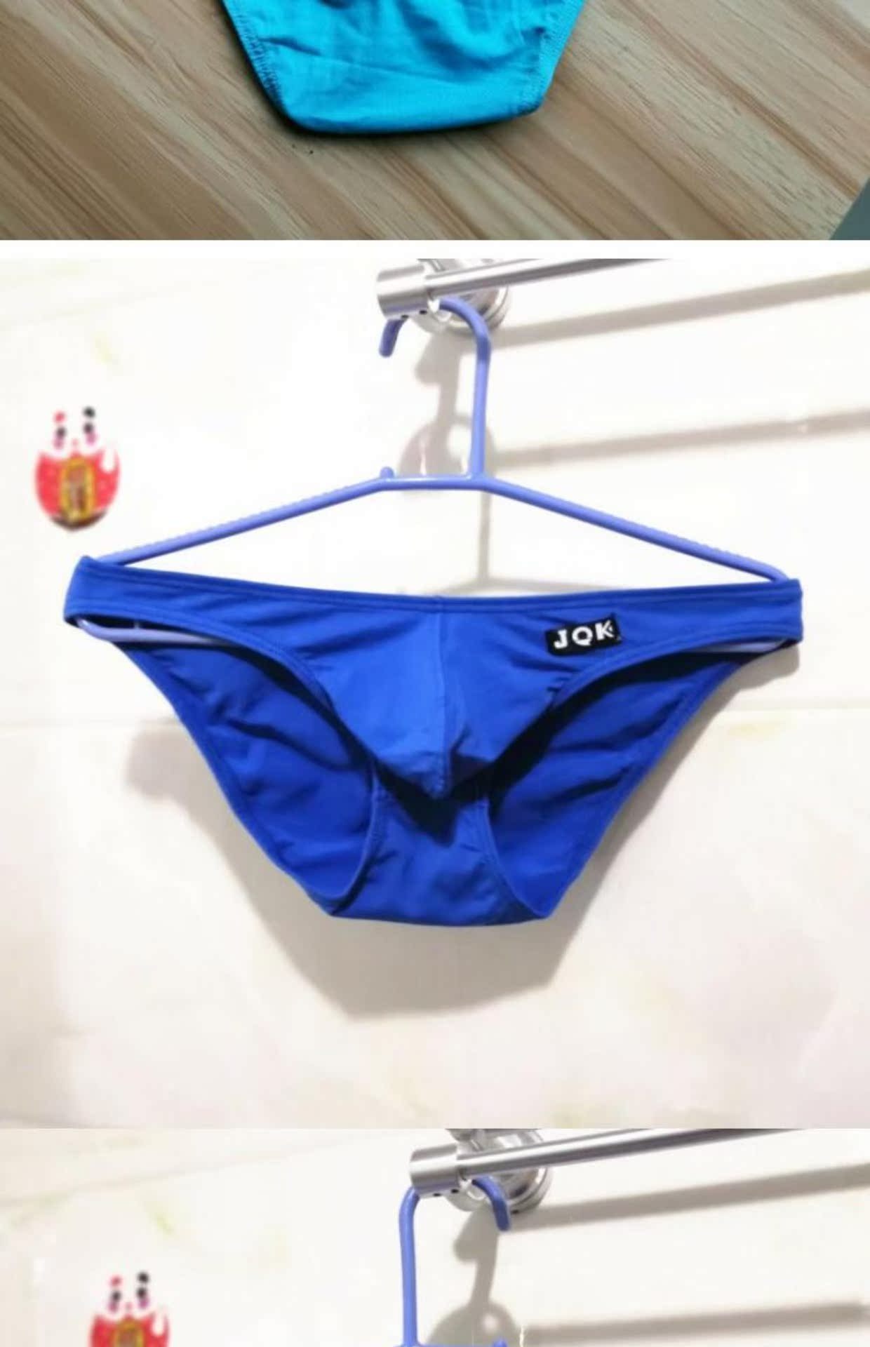 Quần lửng cotton nam thời trang eo thấp gợi cảm U lồi đồng phục bikini đen nĩa nam ngắn gọn hè shop đồ lót