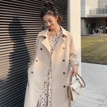 Wind coat jacket woman 2022 new spring and autumn season small sub medium long style popular Korean chic early spring coat