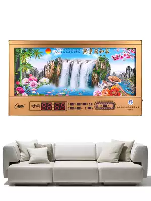 Kangbas perpetual calendar electronic clock living room 2021 New inlaid rhinestone luminous wall clock Wall digital calendar