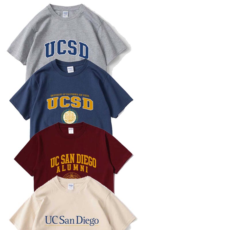 University of California, San Diego Short-Sleeve T-Shirt Ucsd Souvenir Clothing Merchandise School Uniform Uc San Diego