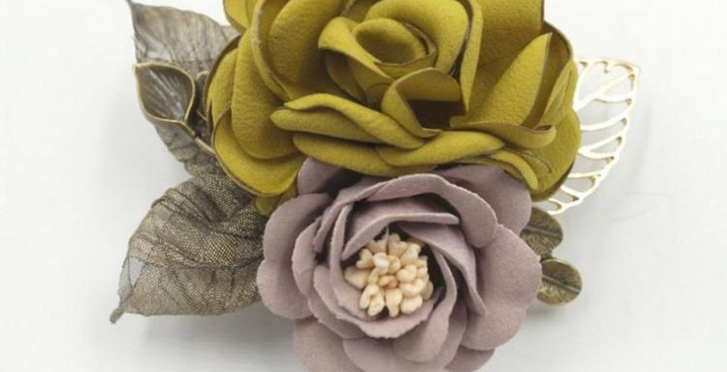 Phụ nữ Hàn Quốc bầu không khí đơn giản chuyên nghiệp áo len thanh lịch pin cố định quần áo hoa khô vải trâm cài phụ kiện nữ - Trâm cài ghim cài áo cao cấp