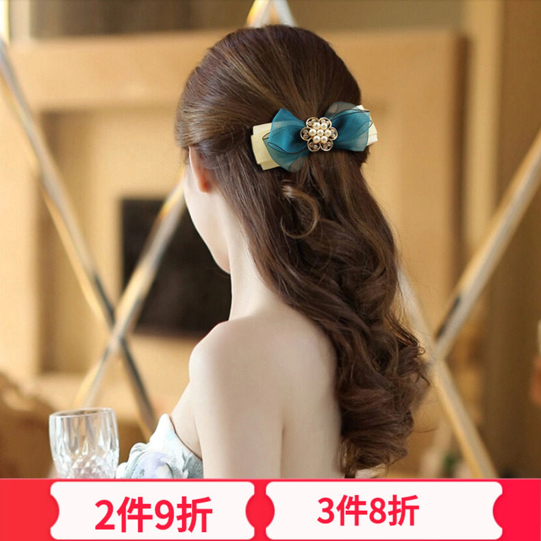 South Korea Hairdressage Hair Clip Adults Head Accessories Women Hair Clip Butterfly Knot Silk Mati Clip Spring Hairclip Spring Hairpin Hairpin Hairpin Clip