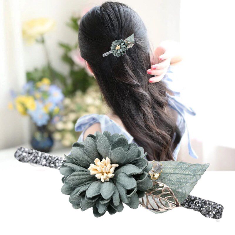 Hairpin clip Clip Flowers Hair Accessories Korea Fine Spring Hairpin Hairpin Hairpin Hairpin Clip Horizontal Clip Ladies Tray Hair Clip Head Accessories Woman
