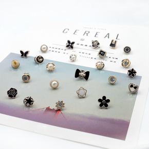 韩国纽扣式防走光小胸针胸花H0536