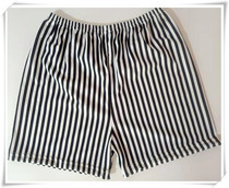 Four strips of mail-free striped male and female thin knitted pure cotton sleeping pants full cotton big code loose for home casual shorts