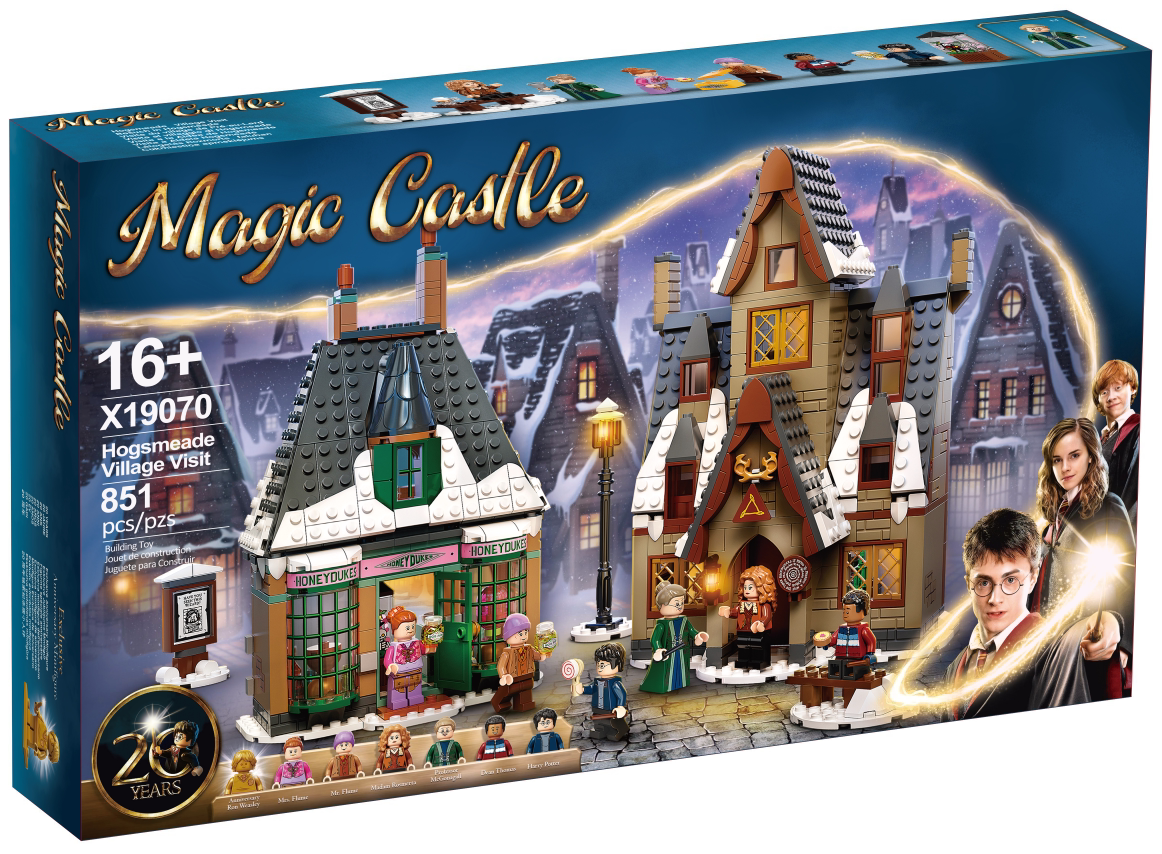 Compatible with LEGO Harry Potter 76388 Visit Hogsmeade Village Children's Assembled Chinese Building Block Toys 19070