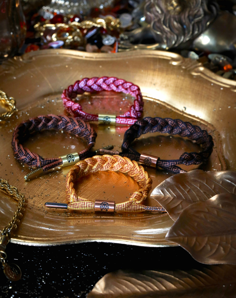 RASTACLAT chính thức xác thực loạt sư tử nhỏ vinh quang ZEUS đen nâu cổ điển vòng đeo tay ren vòng gỗ trầm hương