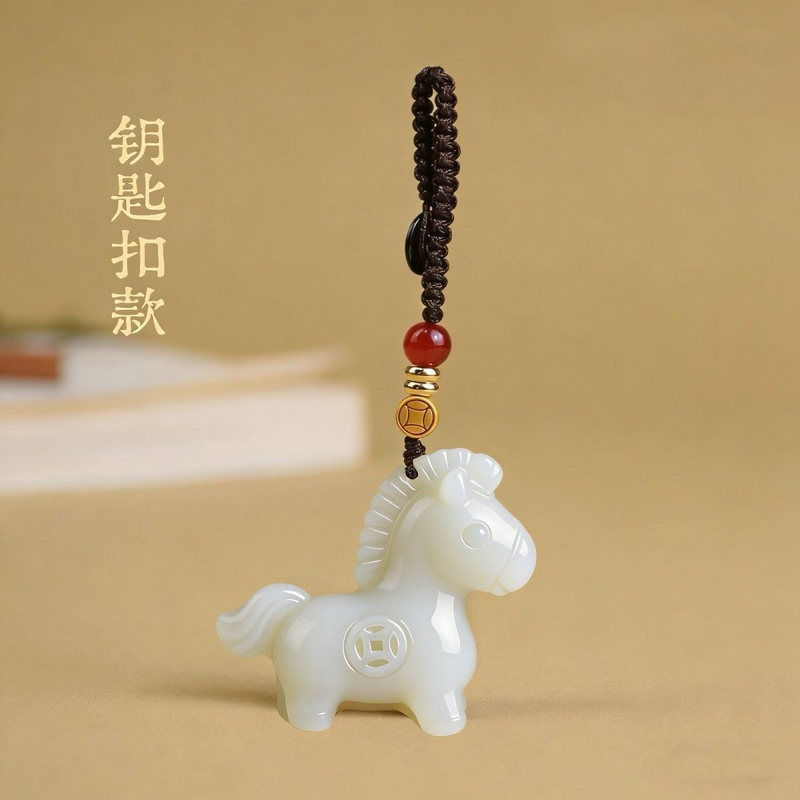 Get Rich Immediately, Zodiac Sign of the Year of the Horse, High-End Car Keychain, Mobile Phone Chain, Bag Pendant