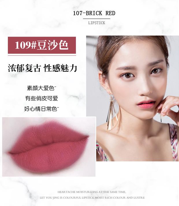 Son môi màu trắng ngọc cẩm thạch giữ ẩm lâu không tẩy trắng Hàn chống rung Yan chín thỏi son sinh viên thối cà chua - Son môi romand thỏi