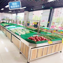 Stainless steel high-end fruit and vegetable shelf display rack fresh food supermarket convenience store multi-functional shelf