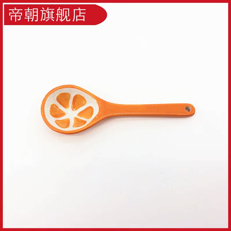 Emperor the lovely hand - made ceramics creative cartoon tableware tableware series of fruit ice cream spoon, children at home