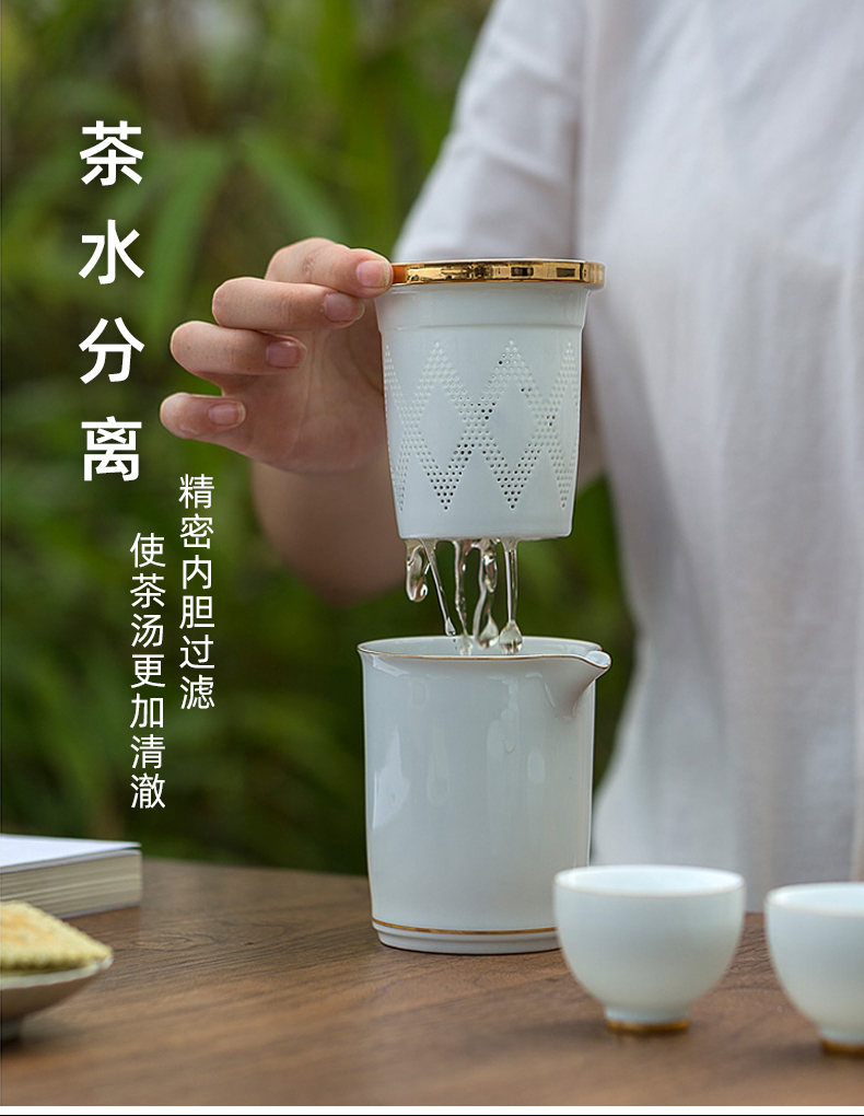 Ceramic crack a pot of Chinese contracted kungfu tea set fourth portable tea teapot Japanese trip