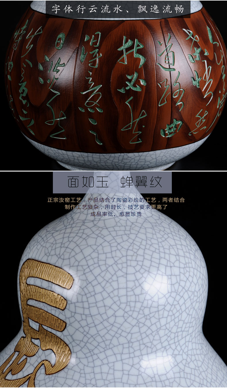 Creative ceramic painting big gourd furnishing articles your up porcelain arts and crafts, the elders gifts home sitting room adornment