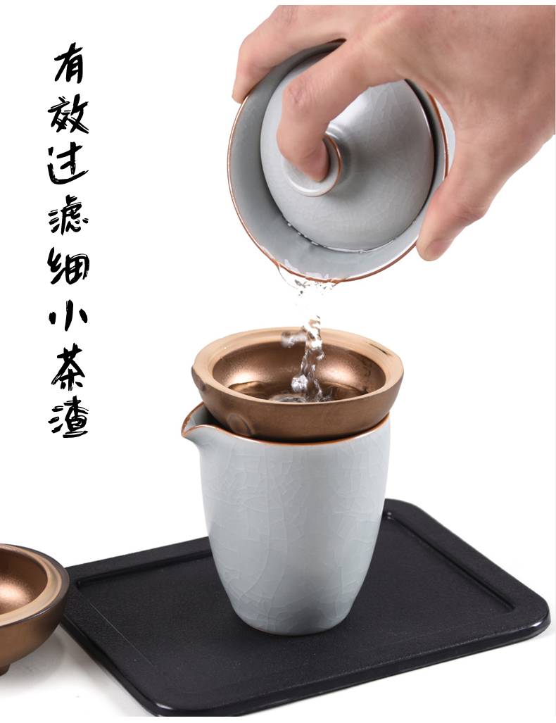 Your up kung fu tea set of household ceramic tea with tea teapot teacup tureen office gift gift boxes